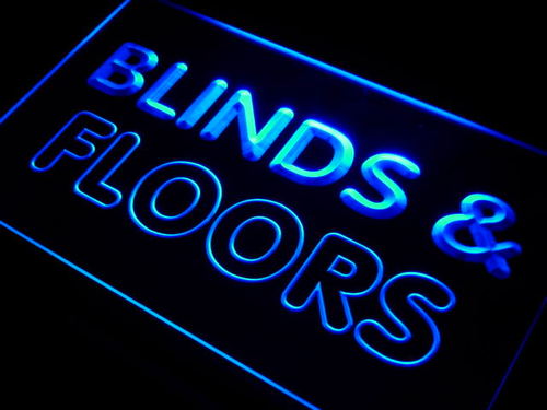 Blinds & Floors Services Neon Light Sign